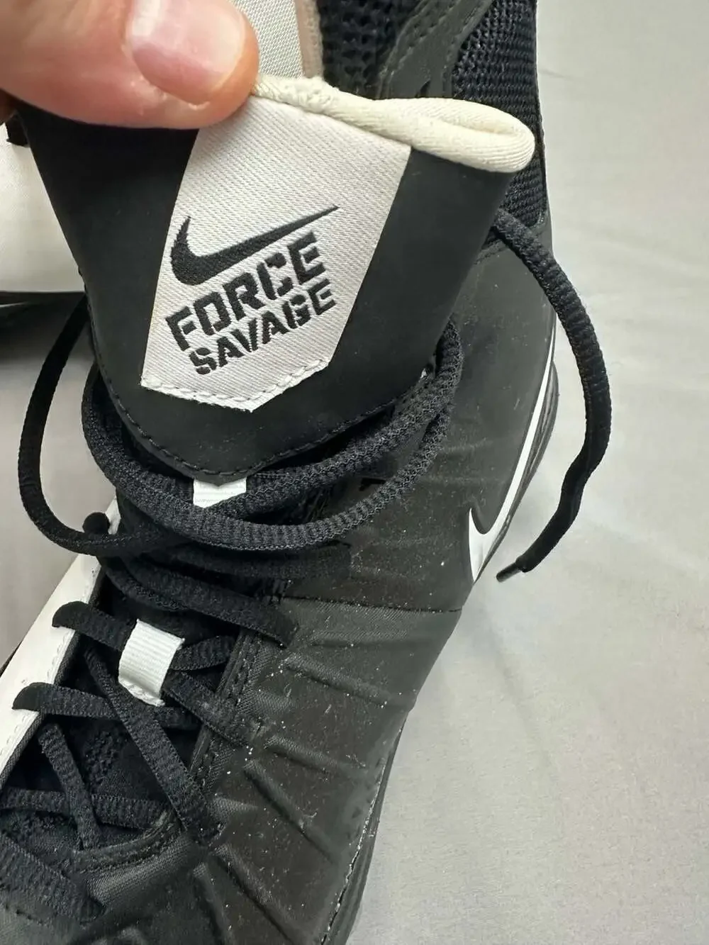 Nike Force Savage Varsity Football Cleats Black and White, Style 880140-001